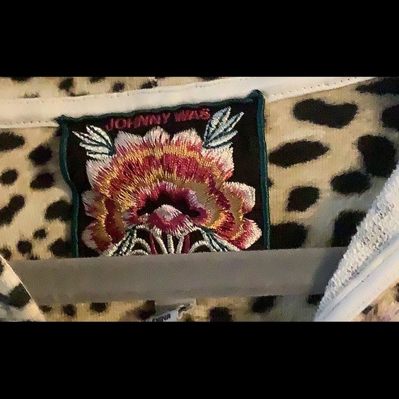 Johnny Was Floral Leopard Print Hoodie - Picture 3 of 10